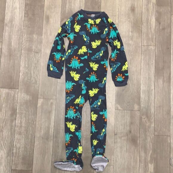 Boys NWOT Carter’s‎ Child Mine Fleece Dinosaur Pajamas - Picture 1 of 4
